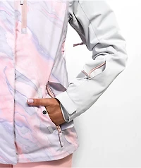 Roxy Jetty Colorblock Pink & Grey 10K Snowboard Jacket