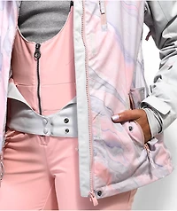 Roxy Jetty Colorblock Pink & Grey 10K Snowboard Jacket