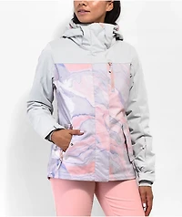 Roxy Jetty Colorblock Pink & Grey 10K Snowboard Jacket