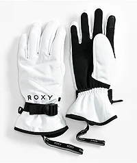 Roxy Jetty White Snowboard Gloves