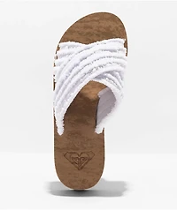 Roxy Kamea Wahine White & Tan Sandals