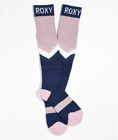 Roxy Misty Pink & Grey Snowboard Socks