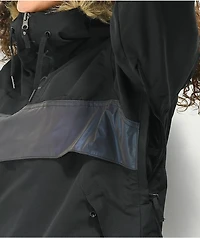 Roxy Shelter Black & Irridescent Anorak 10K Snowboard Jacket