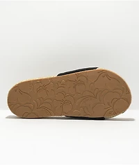 Roxy Slippy Espadrille Black Slide Sandals