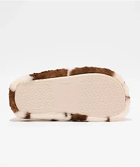 Roxy Sloane Cow Print Slippers