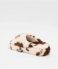 Roxy Sloane Cow Print Slippers