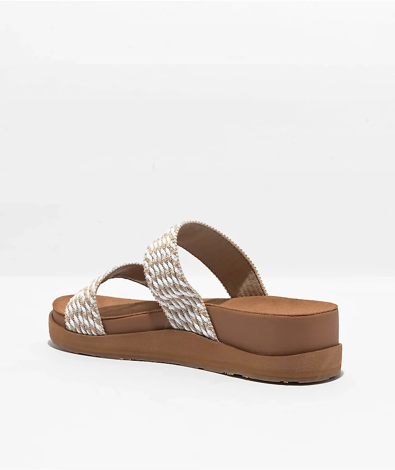 Roxy Summer Breeze Cream & White Sandals