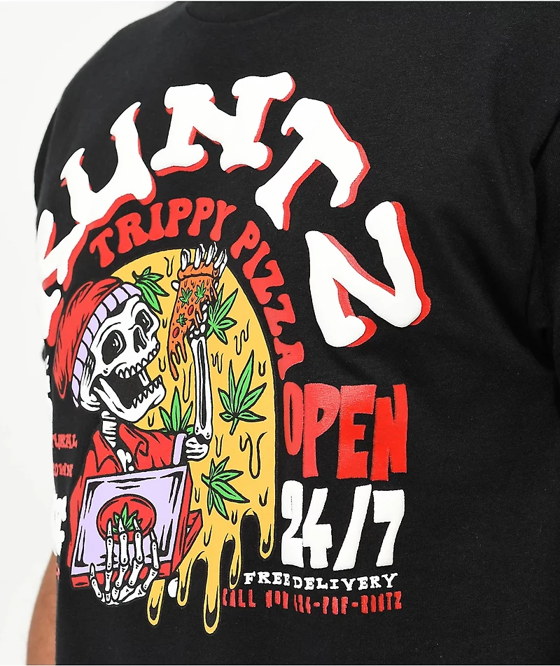 Runtz Trippy Pizza Black T-Shirt