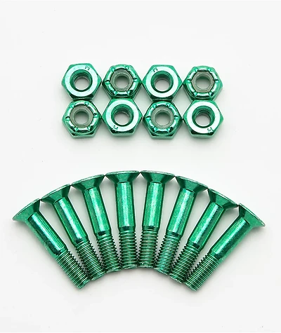 Rush Green Anodized 1" Skateboard Hardware
