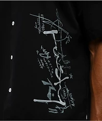 Rusty Crisis Black Short Sleeve Button Up Shirt