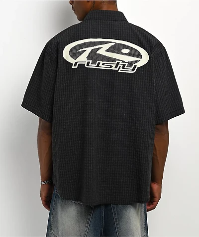 Rusty Defender Black Button Up Shirt