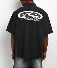 Rusty Defender Black Button Up Shirt