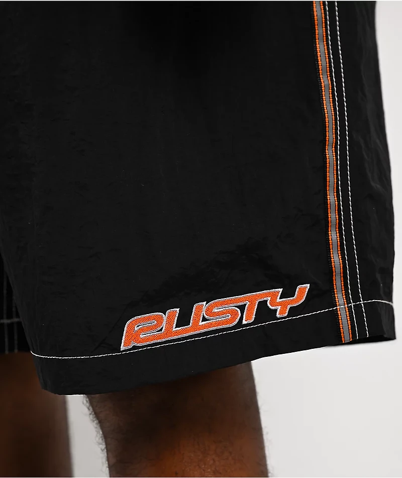Rusty Flip Daddy Black Board Shorts