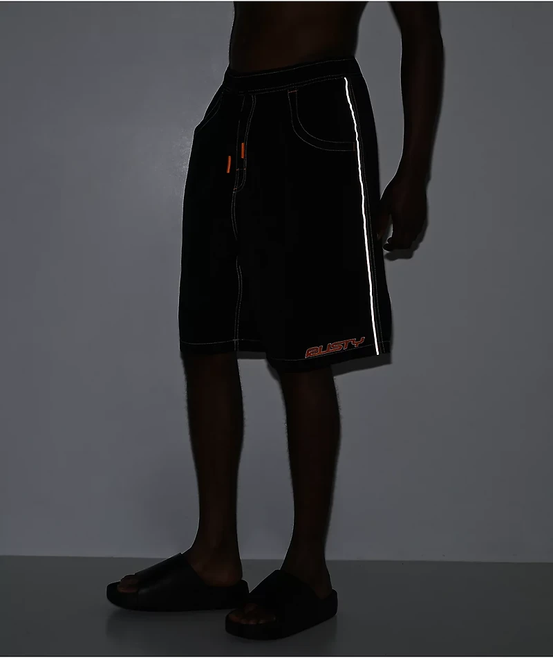 Rusty Flip Daddy Black Board Shorts
