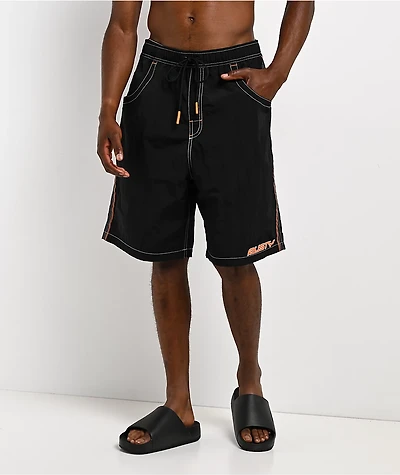 Rusty Flip Daddy Black Board Shorts