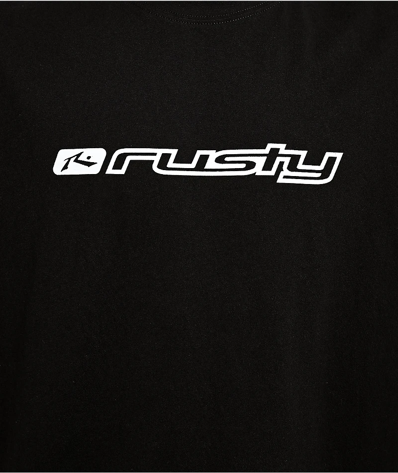 Rusty Gaffa Taped Out Black Heavyweight T-Shirt