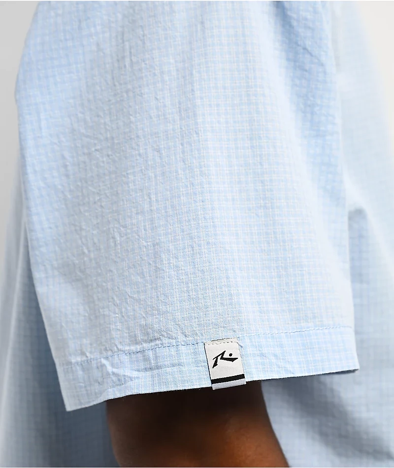 Rusty Hoodus Light Blue Plaid Button Up Shirt