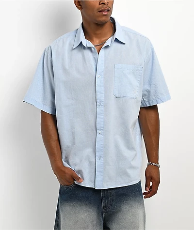 Rusty Hoodus Light Blue Plaid Button Up Shirt