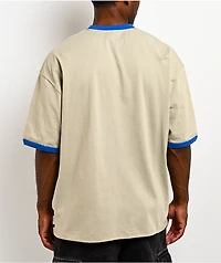 Rusty Hyper Stone & Blue Heavyweight Ringer T-Shirt
