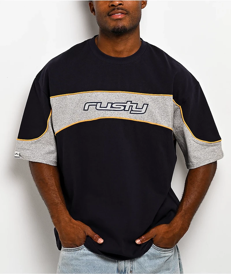 Rusty Kinetic Navy Heavyweight T-Shirt