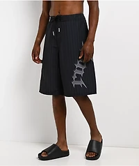 Rusty Primal Riot Pinstripe Black Board Shorts