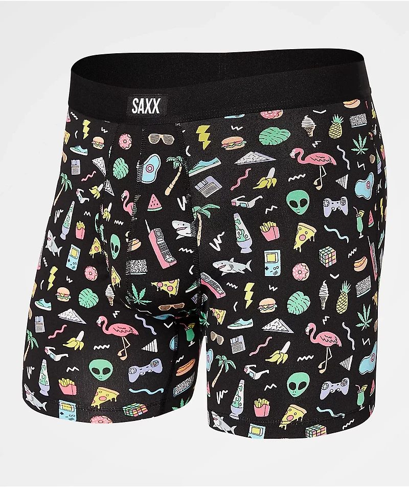 SAXX Daytripper Fun Bits Black Boxer Briefs