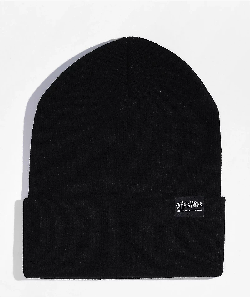 SHAKA WEAR BLACK BEANIE
