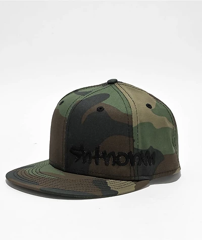 SHTNONM Graffiti Camo & Black Snapback Hat