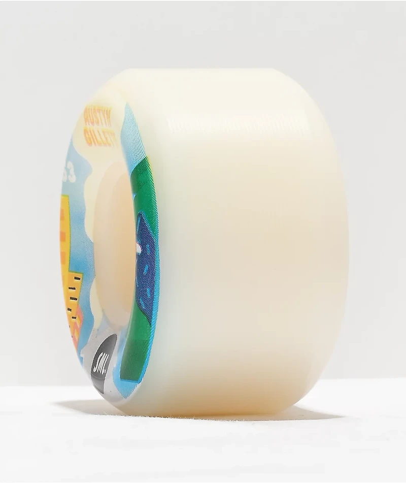 SML. Gillette Avro 53mm 99a White Skateboard Wheels