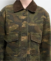 STOOSH Camo Wash Crop Barn Jacket