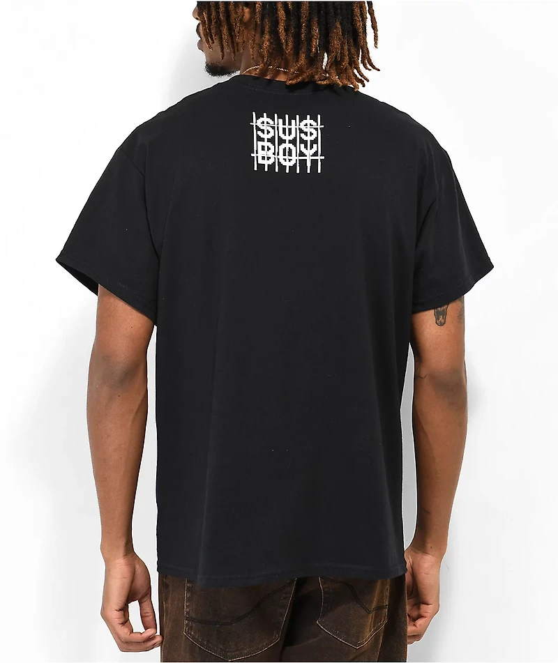 SUS BOY Black Letter T-Shirt