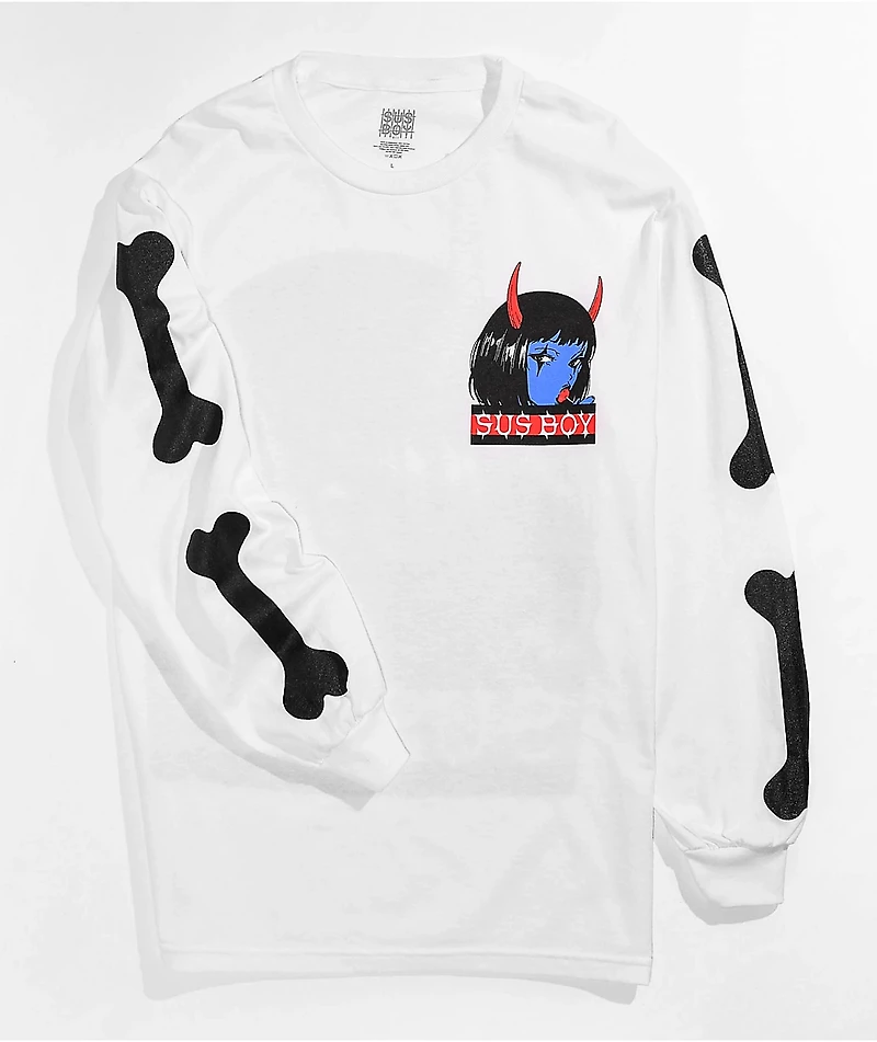 SUS BOY Demon Girl White Long Sleeve T-Shirt