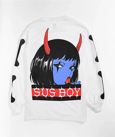 SUS BOY Demon Girl White Long Sleeve T-Shirt