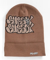 SUS BOY Graffiti Bubble Brown Beanie