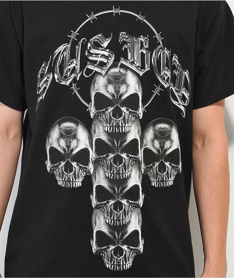 SUS BOY Skulls Black T-Shirt