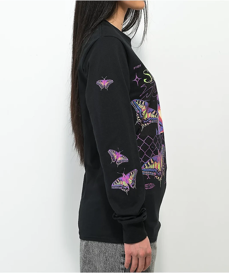 SWIXXZ Butterfly Chain Long Sleeve T-Shirt
