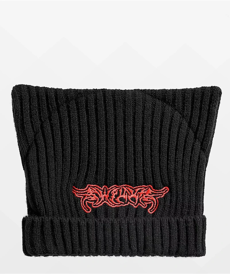 SWIXXZ Cat Ear Fold Black Beanie