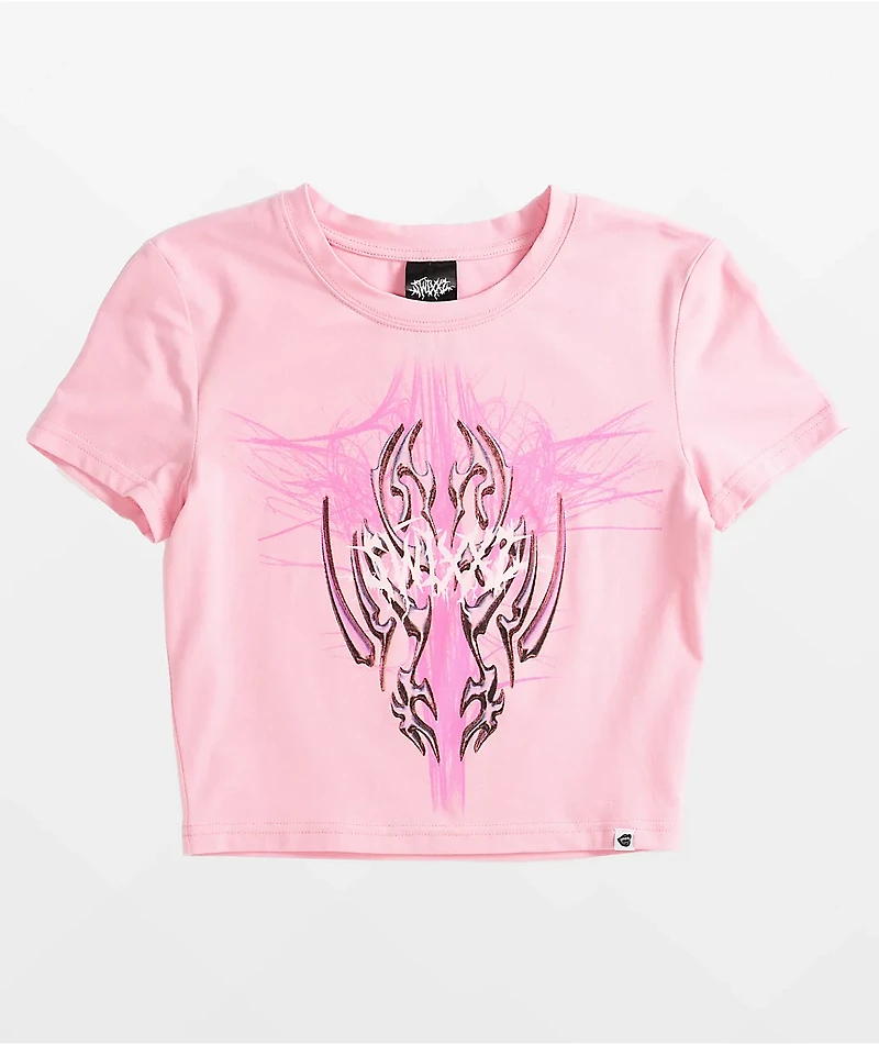 SWIXXZ Electric Pink Crop T-Shirt
