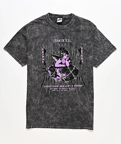 SWIXXZ Just A Dream Charcoal Tie Dye T-Shirt