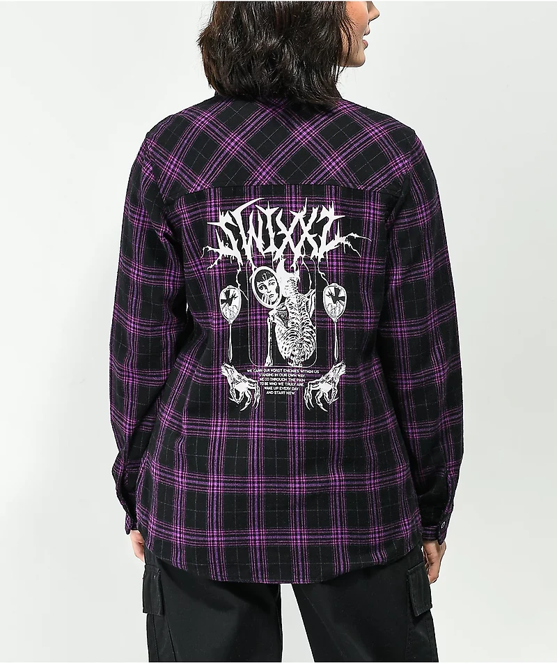 SWIXXZ Know Your Enemy Purple Flannel
