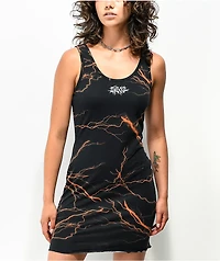 SWIXXZ Lightning Black Bodycon Dress