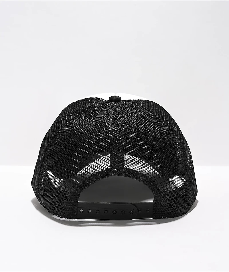 SWIXXZ Metal Logo Black & White Trucker Hat