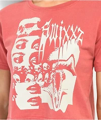 SWIXXZ Photo Opp Red Crop T-Shirt