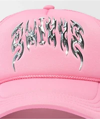 SWIXXZ Pink Chrome Trucker Hat