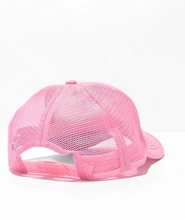 SWIXXZ | chrome bubblegum pink baddie trucker hat SWIXXZ Pink Chrome Trucker Hat | Connecticut Post Mall main image 2