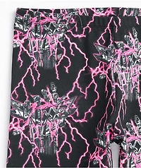 SWIXXZ Pink Lightning Black Bike Shorts