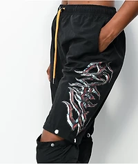 SWIXXZ Rustic Metal Black Track Pants