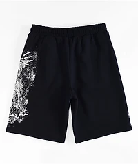 SWIXXZ Skull Pile Black Sweat Shorts