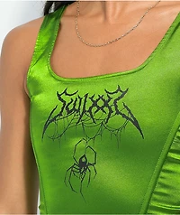 SWIXXZ Spider Green Corset Tank Top