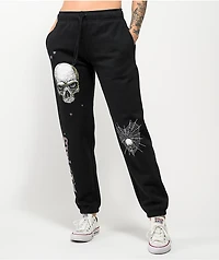 SWIXXZ Tangled Skull Black Jogger Sweatpants